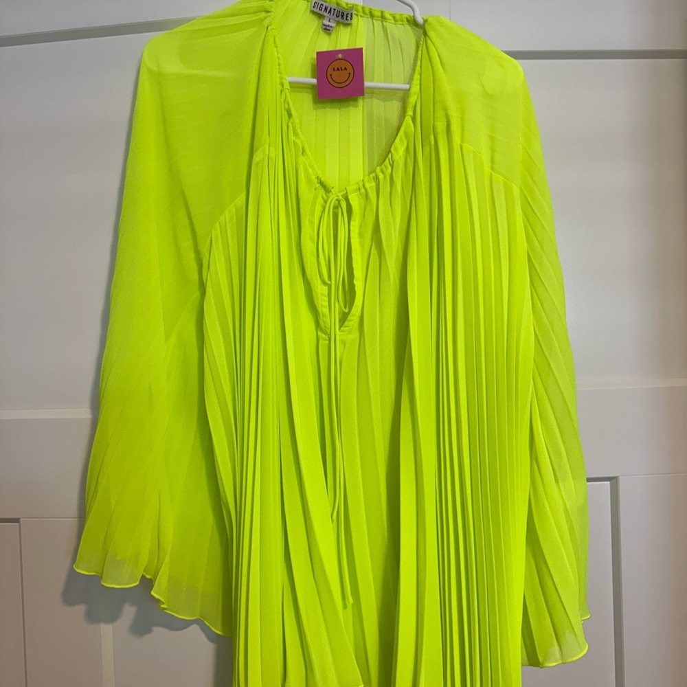 Dressed in LALA Neon Yellow Blouse